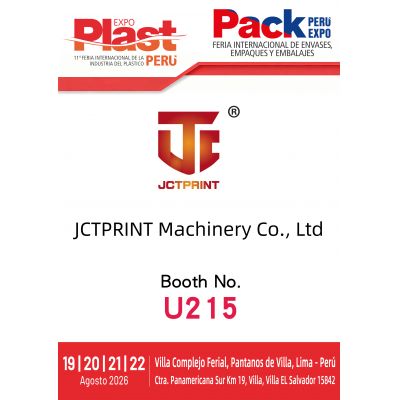 JCTPRINT en Expo Plast Perú & Pack Perú Expo 2026 | Rodillos Anilox para Impresión Flexográfica