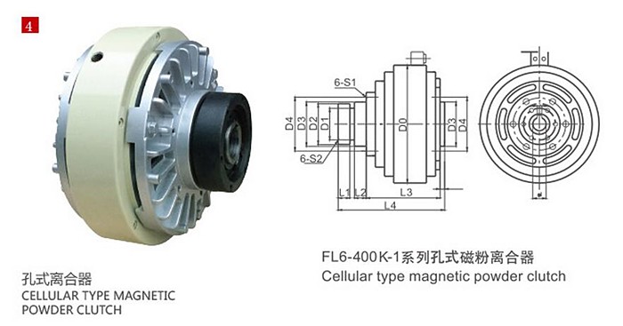 Super durable magnetic powder particle clutch for printing machine