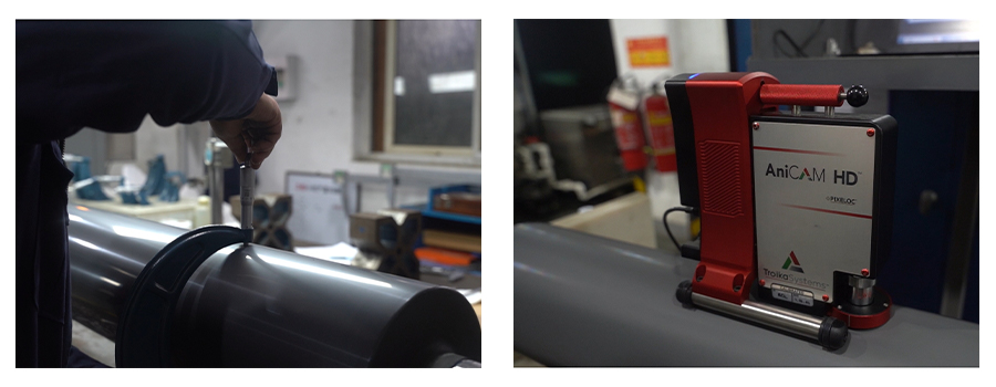 Anilox roller inspection using advanced measuring equipment