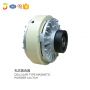 Single shaft magnetic powder clutch for rewinder and winder